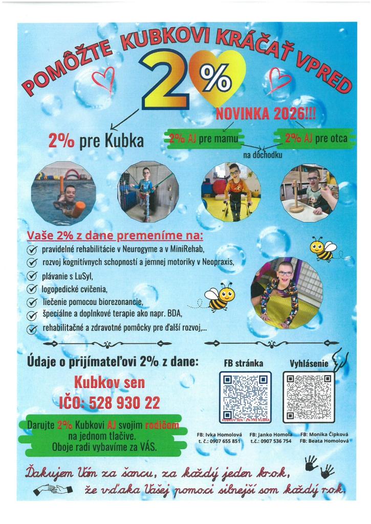 2% pre Kubka - plagát