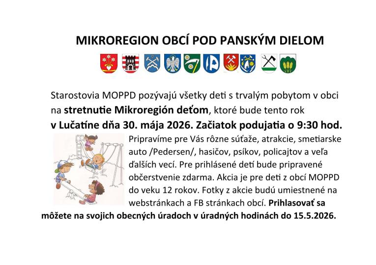 pozvánka na&nbsp;Deň detí 